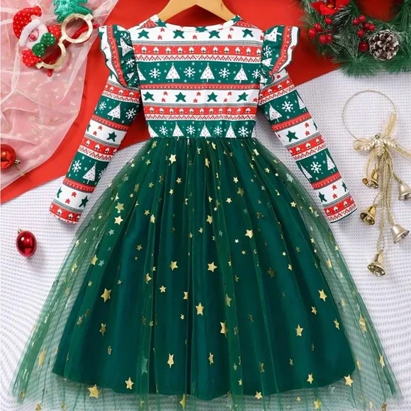 🎄 New Red & Green Holiday Handmade Outfit for Girls (Size 2-3 Years) 🎄 - Picture 3 of 8